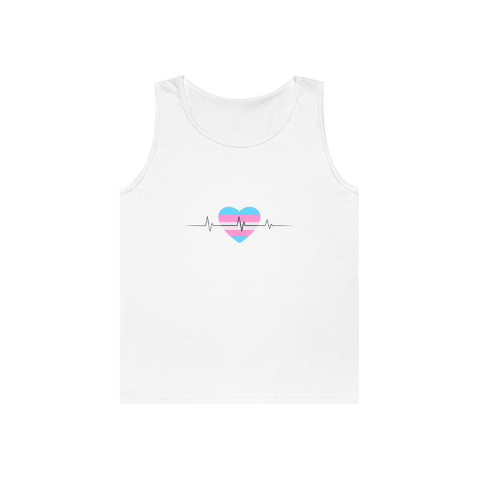 "Care Without Conditions" Tank Top: One Heartbeat. Equal Care.