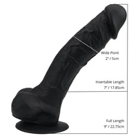 loving-joy-9-inch-realistic-silicone-dildo-with-suction-cup-and-balls-black