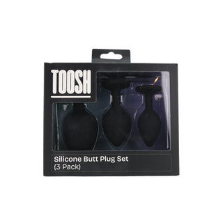 toosh-silicone-butt-plug-black-set-of-3-clear-stone