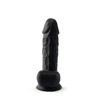 8-5-inch-realistic-silicone-dual-density-girthy-dildo-with-suction-cup-with-balls-black