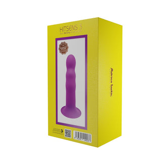 cushioned-core-suction-cup-ribbed-silicone-dildo-7-inch