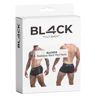 c4m-peekaboo-black-leatherette-mini-pants-medium
